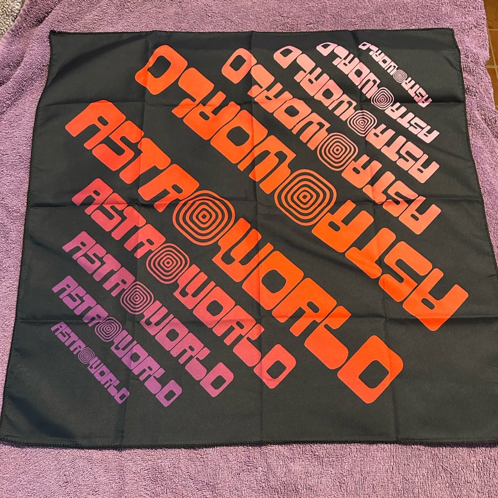 Astroworld Graphic Bandana and Astroworld air freshener